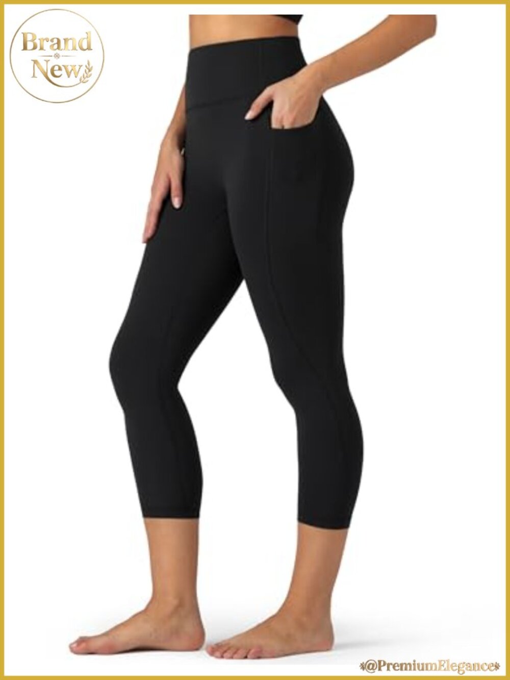 Colorfulkoala DreamLux No Front Seam Capri Leggings with Pockets